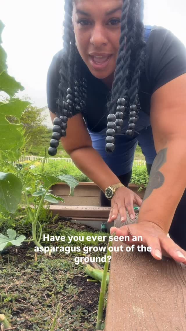 Bria teaching in a school garden