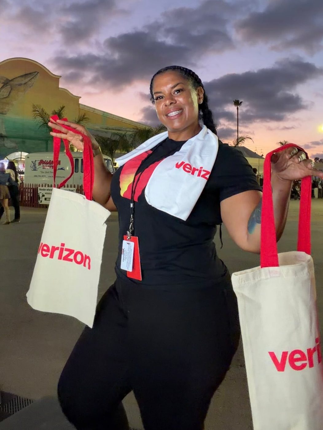 Bria working a Verizon brand activation